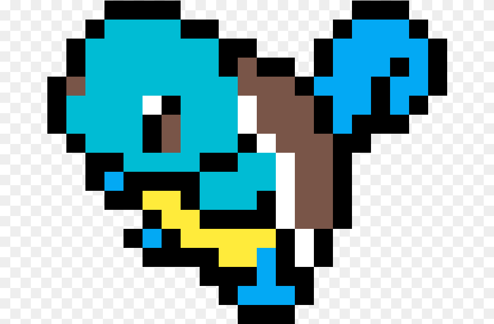 Squirtle Pixelado Download Pokemon Squirtle Pixel Art, First Aid, Pattern Free Png