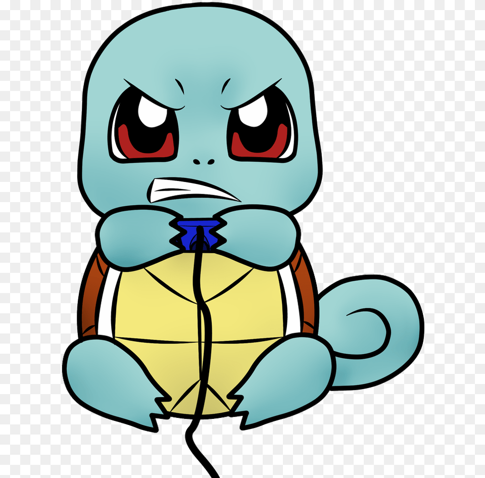 Squirtle Playing N64 By Radioactivepuppy13 Cartoon, Baby, Person, Face, Head Png Image