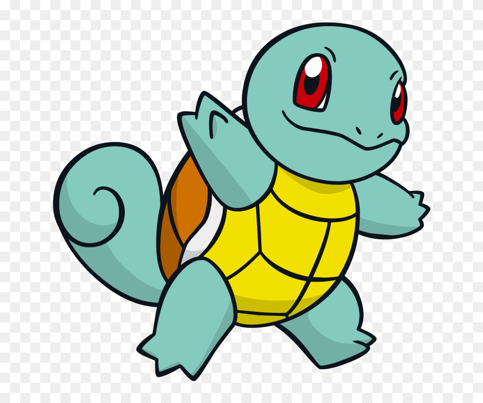 Squirtle Pokemon Character Vector Art Vector Silhouette, Animal, Reptile, Sea Life, Tortoise Free Transparent Png