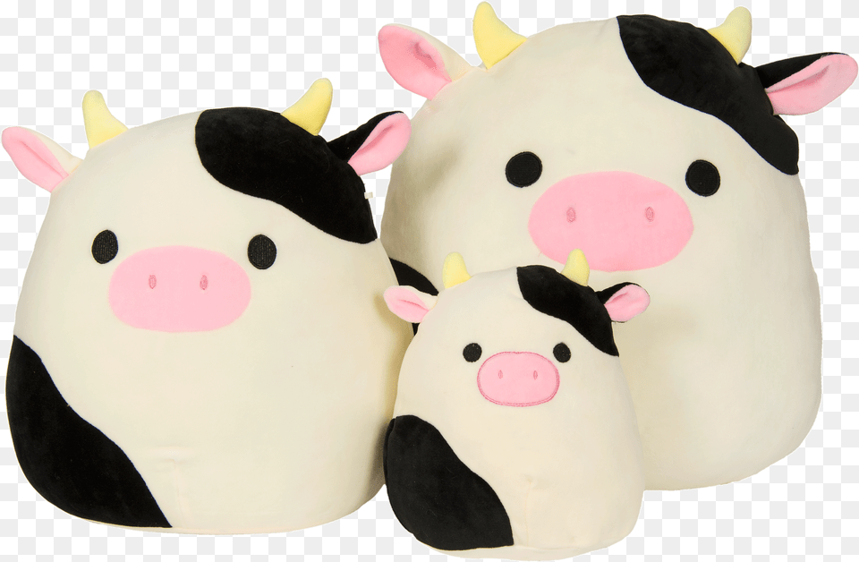 Squishmallows Cow, Toy, Plush, Animal, Cattle Free Png Download
