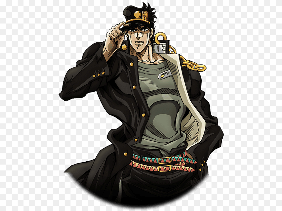 Sr Jotaro Kujo Anime Ver Jojoss Wiki Jotaro Kujo, Publication, Book, Comics, Person Png