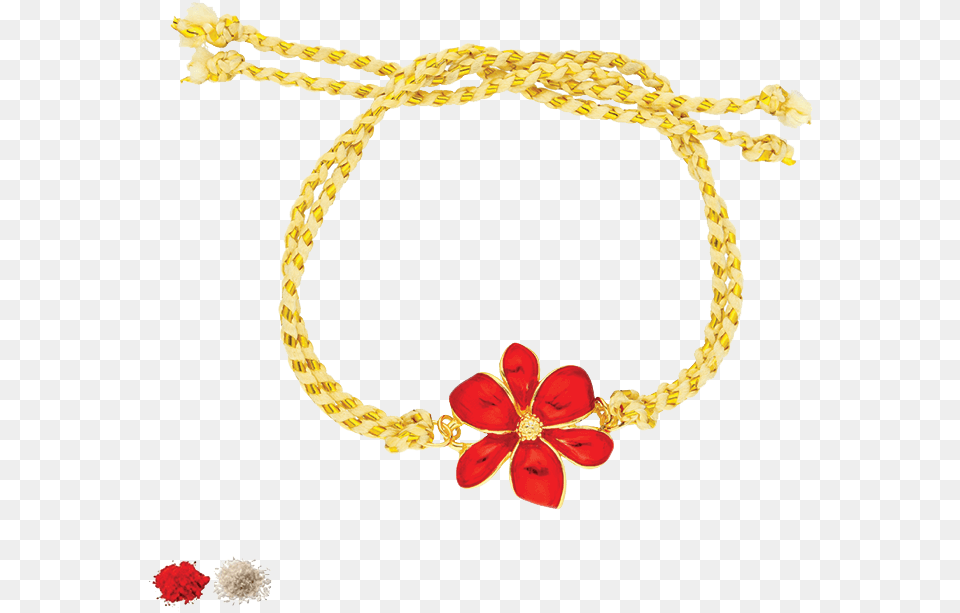 Sri Jagdamba Pearls Red Flower Rakhi Jpjun 18 Chain, Accessories, Jewelry, Necklace, Bracelet Free Png
