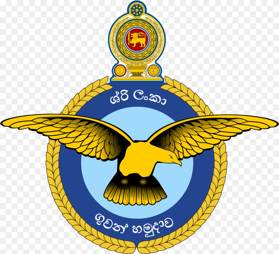 Sri Lanka Airforce Logo Emblem Of Sri Lanka, Badge, Symbol, Animal, Fish Free Png