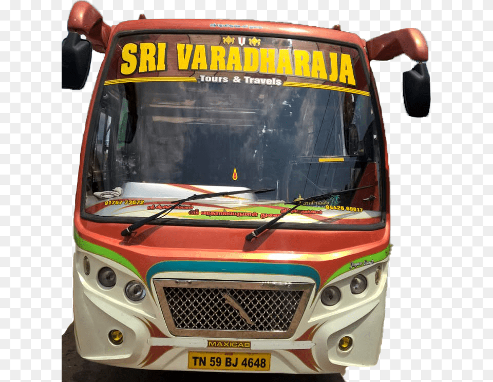 Sri Varadharaja Tours And Travels Pollachi Bus, Bumper, Transportation, Vehicle, License Plate Free Png Download