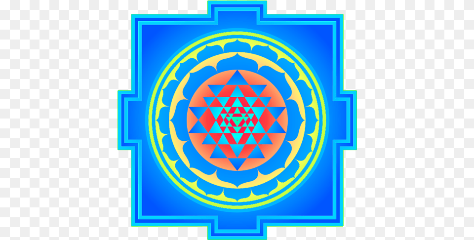 Sri Yantra For Meditation Painted, Pattern, Art, Accessories, Fractal Free Png Download