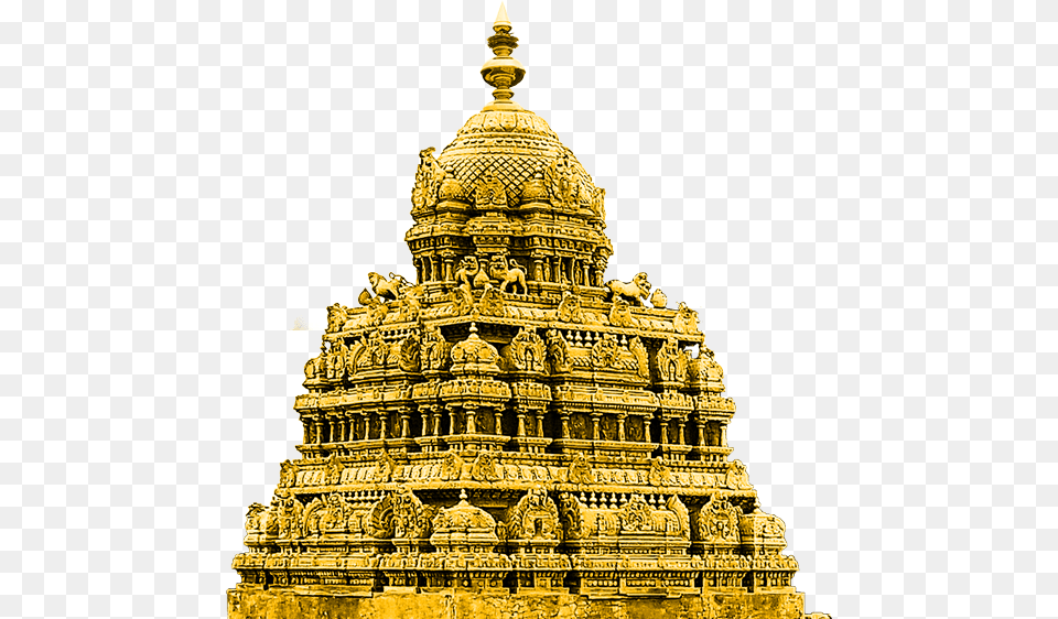 Srinivasa Saligrama Temple Hindu Temple, Architecture, Building, Gold, Prayer Png Image