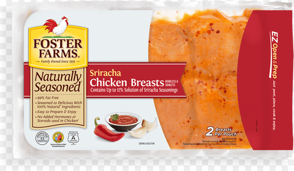 Sriracha Boneless Skinless Chicken Breasts Foster Farms Sriracha Chicken, Advertisement, Poster, Fowl, Poultry Png Image