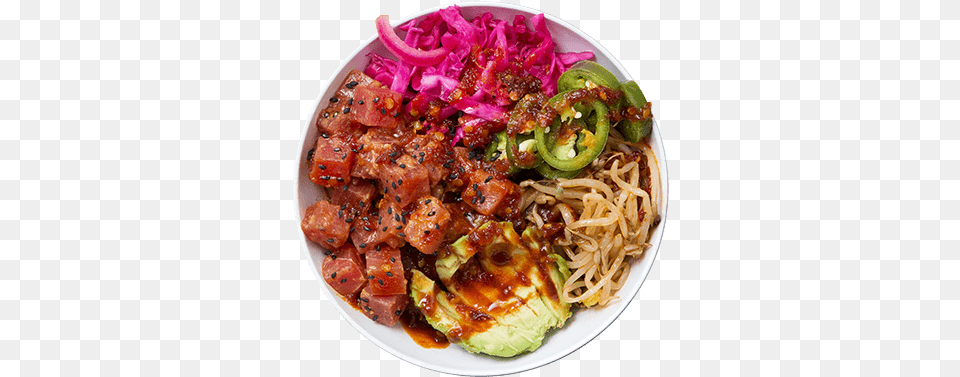 Sriracha Ginger Tofu Amp Ancient Grains Core Life Eatery Tuna Poke Fire, Food, Noodle, Meal, Pasta Free Transparent Png