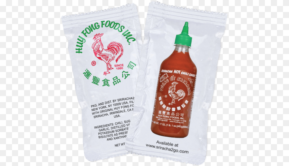 Sriracha Sauce Sachet, Food, Ketchup, Animal, Bird Png Image