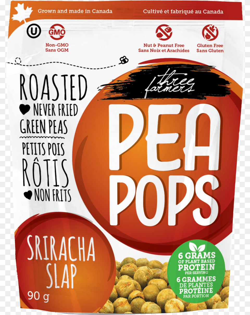 Sriracha Slap Pea Pops 12 X 90g Natural Foods, Advertisement, Poster, Can, Tin Free Png