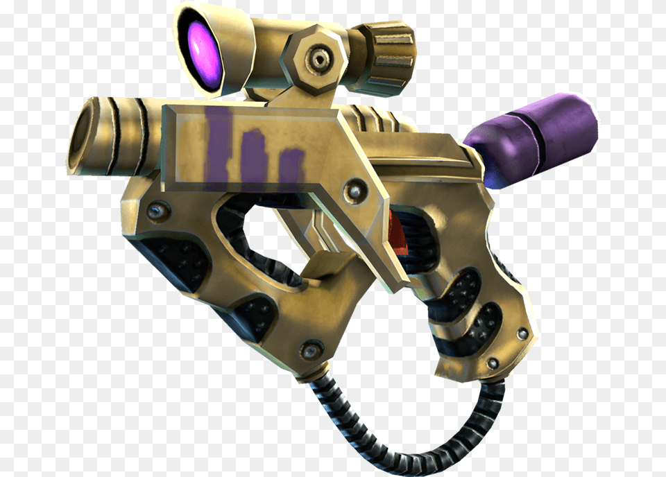 Sriv Smgs Alien Smg Xenoblaster Gold Plated Alien Pistol Saints Row, Firearm, Gun, Rifle, Weapon Free Png