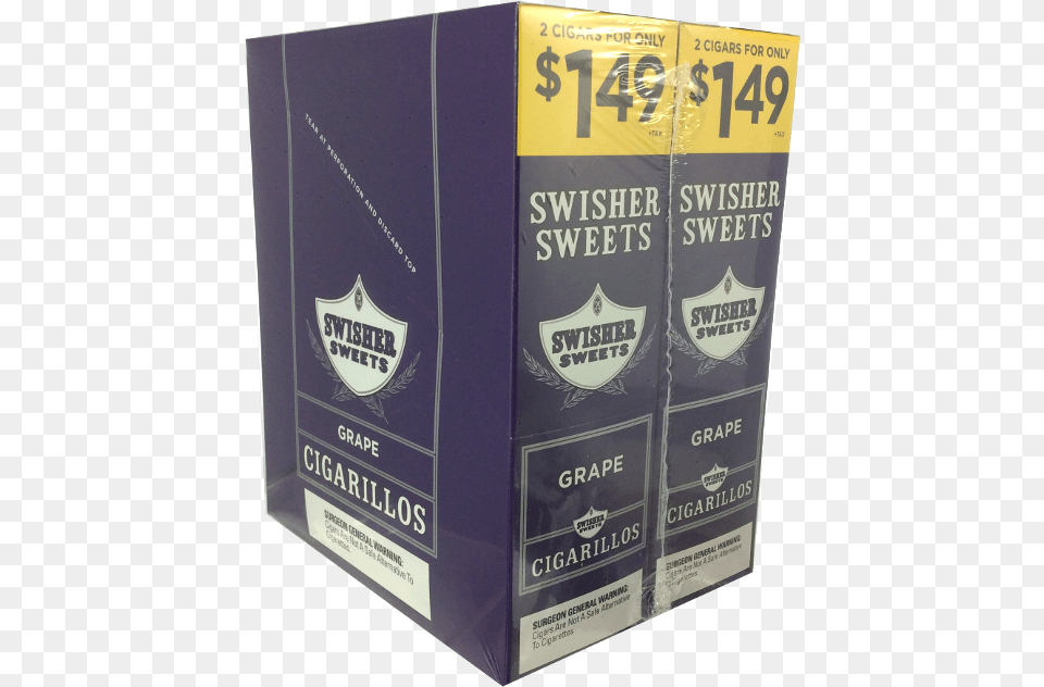 Ss Grape 21 Swisher Sweets, Bottle, Box, Book, Publication Png