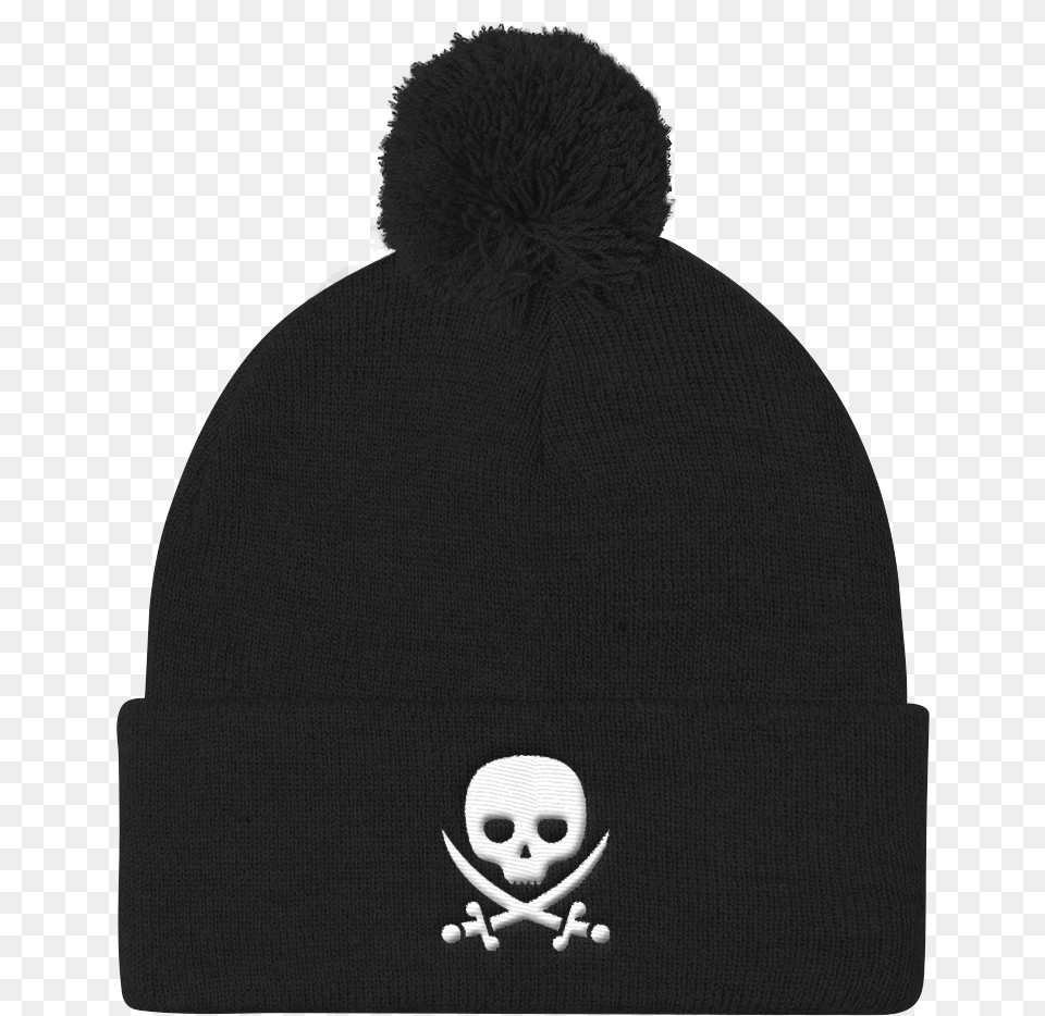 Ss Pirate Mockup Front Black Xxxx Pom, Hat, Beanie, Cap, Clothing Free Png