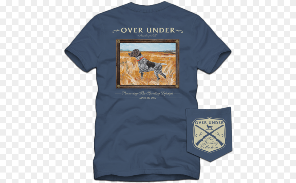 Ss Standing Tall T Shirt Navy Ga Fl T Shirts, Clothing, T-shirt, Animal, Canine Free Transparent Png