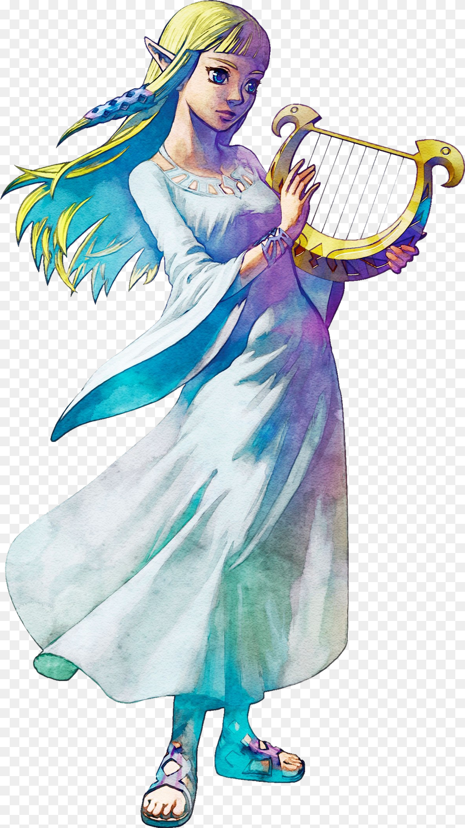 Ss Zelda Harp Skyward Sword Zelda, Adult, Female, Person, Woman Png