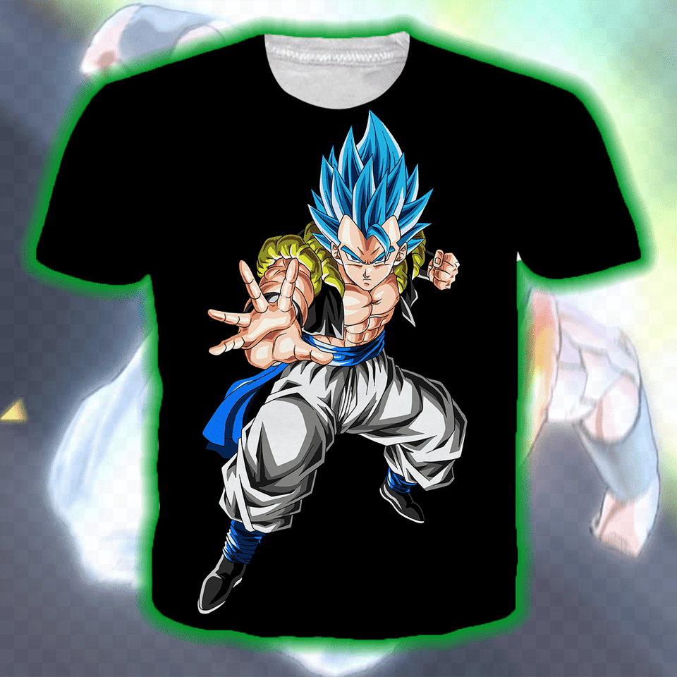 Ssb Gogeta Blackwhite T Shirt Vegito, Book, Clothing, Comics, Publication Free Transparent Png