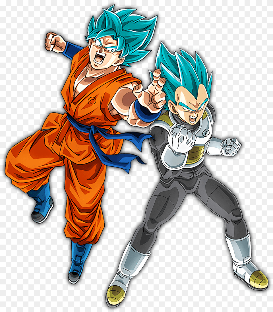 Ssb Goku And Vegeta Download Goku And Vegeta, Book, Comics, Publication, Adult Png