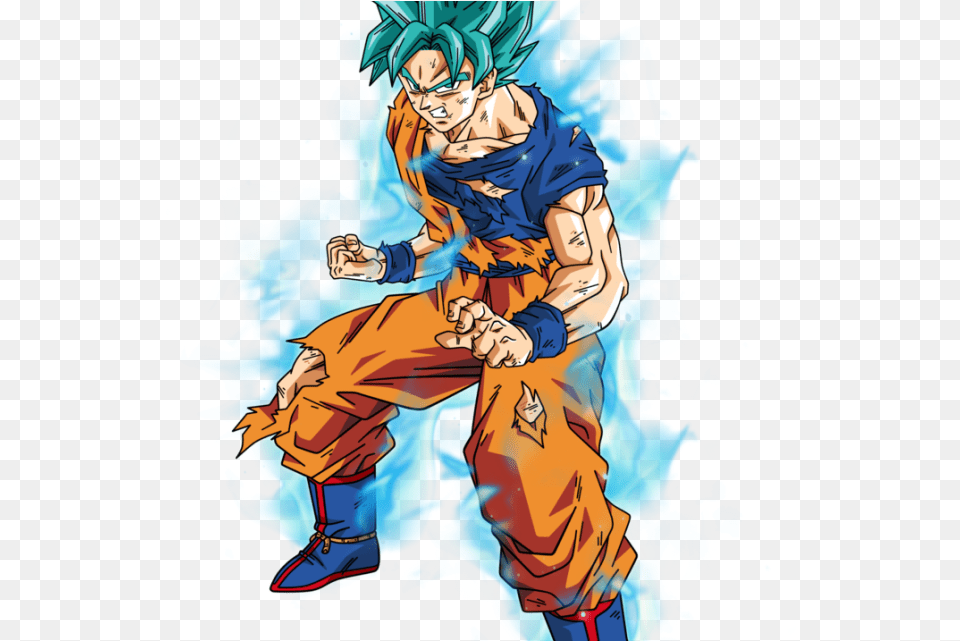 Ssb Goku Goku Ssj Blue Herido, Book, Comics, Publication, Baby Png Image