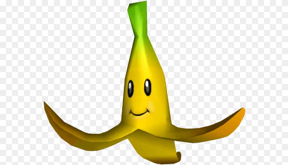 Ssbb Sticker Banana Peel Mario Kart Double Dash Banana, Food, Fruit, Produce, Plant Free Png Download