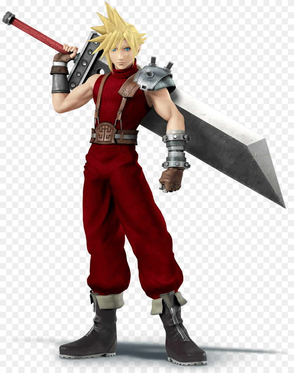 Ssbswitch Wif Recolour Super Smash Bros 3ds Cloud, Clothing, Costume, Person, Face Free Png Download