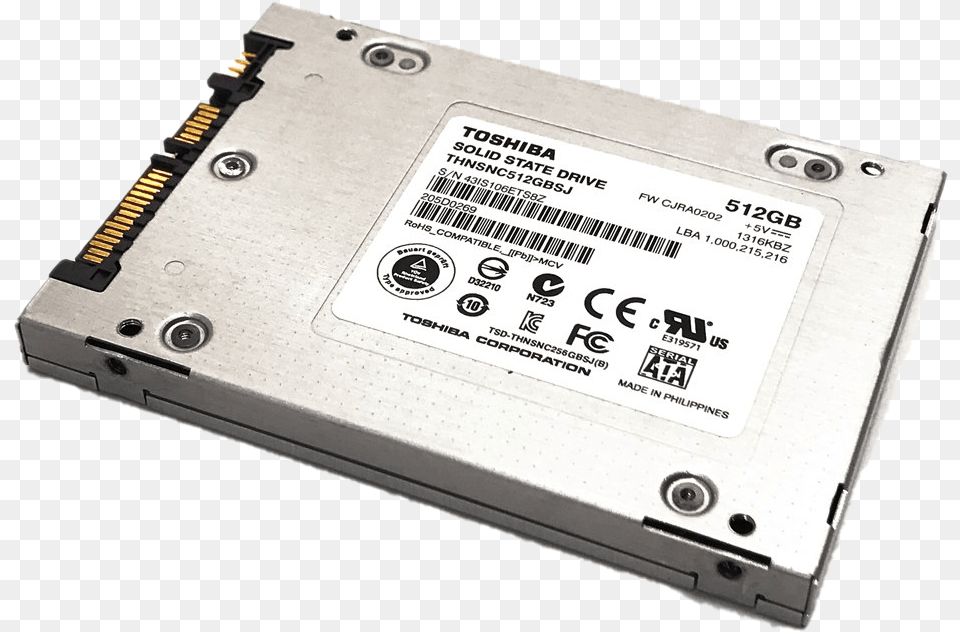 Ssd Disk Transparent Image Solid State Drives, Computer, Computer Hardware, Electronics, Hardware Free Png Download