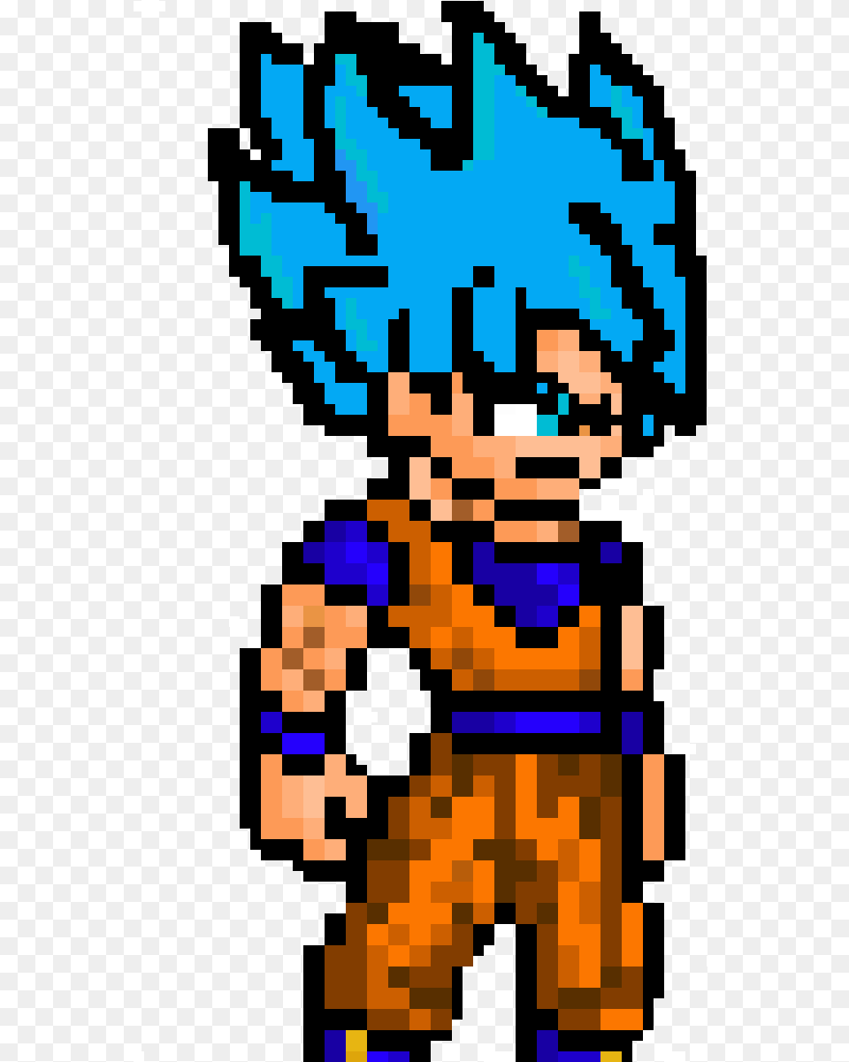 Ssgss Goku Ssg Goku Pixel Art, Qr Code Png