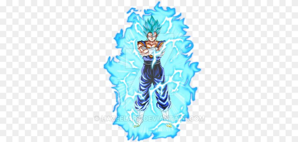 Ssj Blue Hair Vegito Ssj Blue Dokkan, Book, Comics, Publication, Art Png