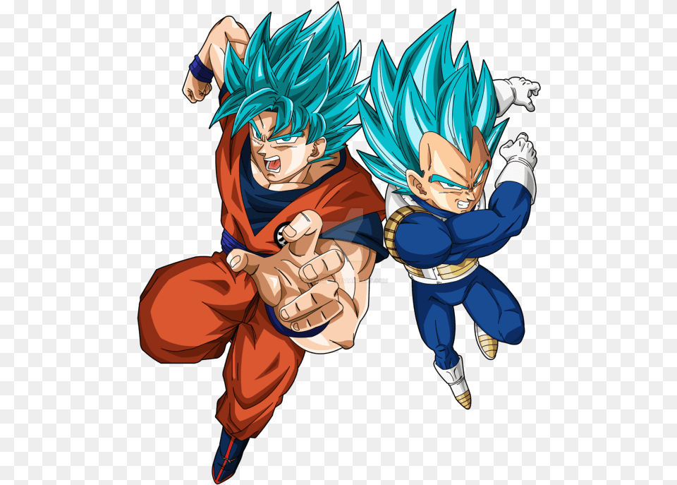 Ssjb Goku And Vegeta, Publication, Book, Comics, Adult Free Png