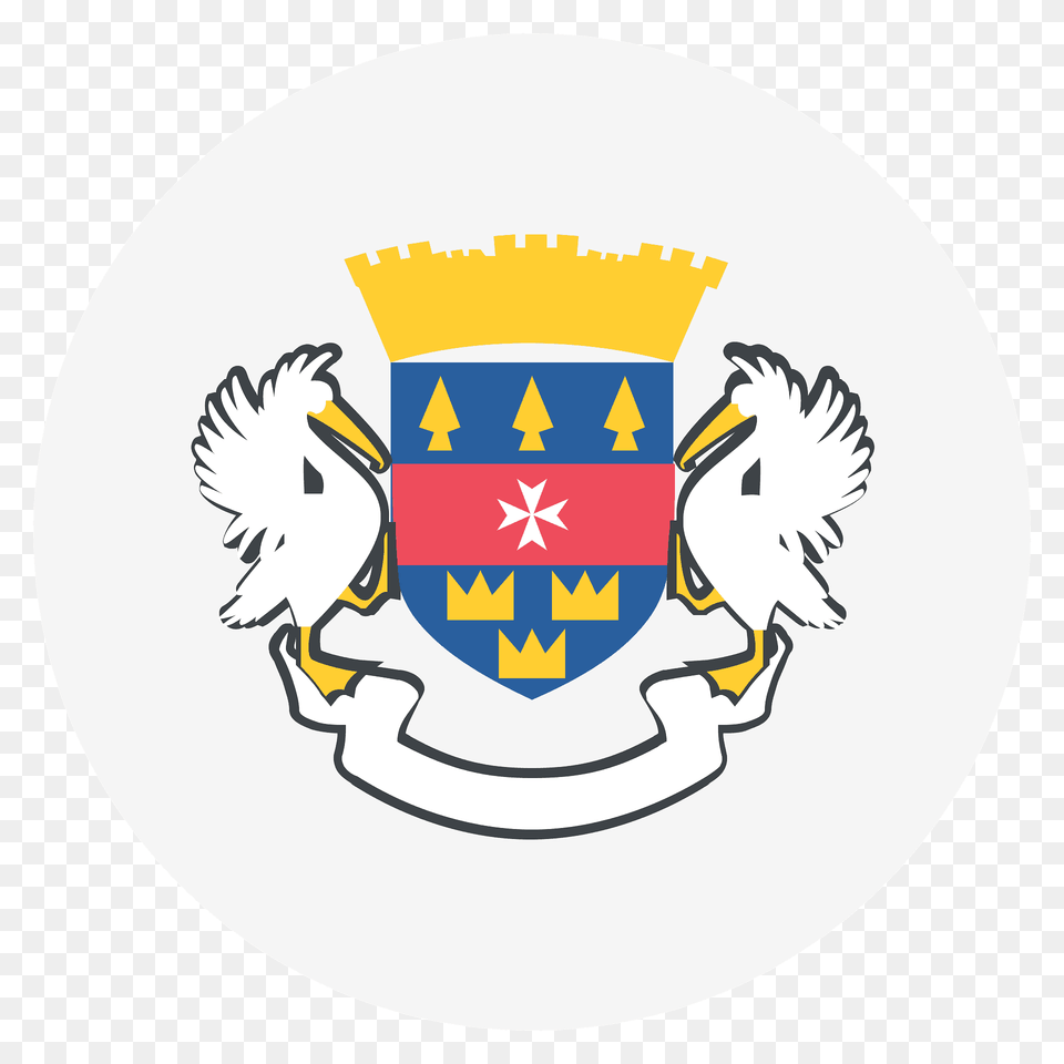 St Barthlemy Flag Emoji Clipart, Emblem, Symbol Png Image