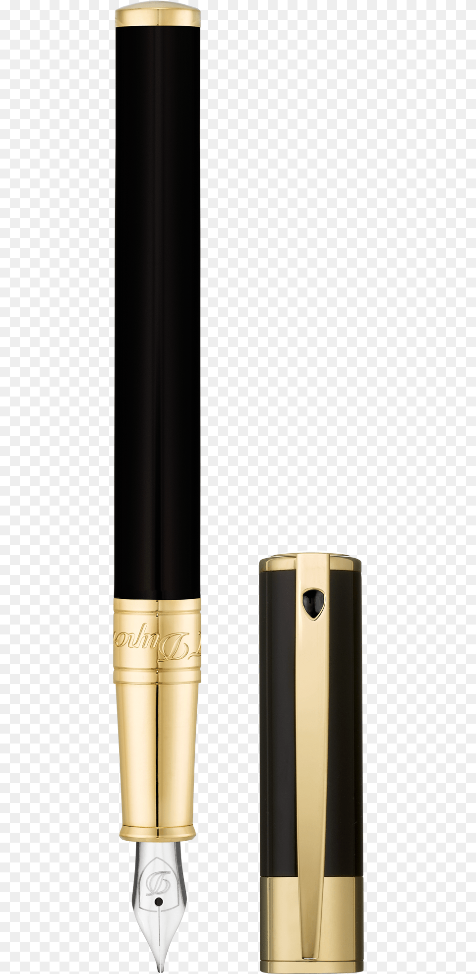 St Dupont Line D Mediun Gold Fountain Pen, Fountain Pen Png