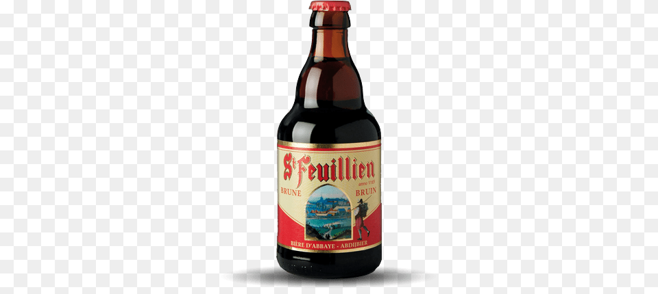 St Feuillien Brown Beer, Alcohol, Beer Bottle, Beverage, Bottle Free Png Download