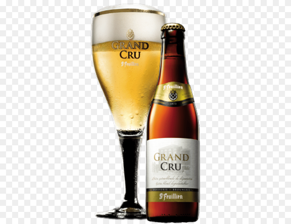 St Feuillien Grand Cru, Alcohol, Beer, Beverage, Bottle Free Png