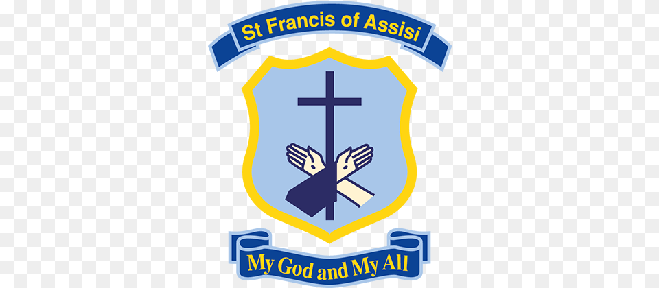 St Francis Of Assisi School Logo, Symbol, Cross Png