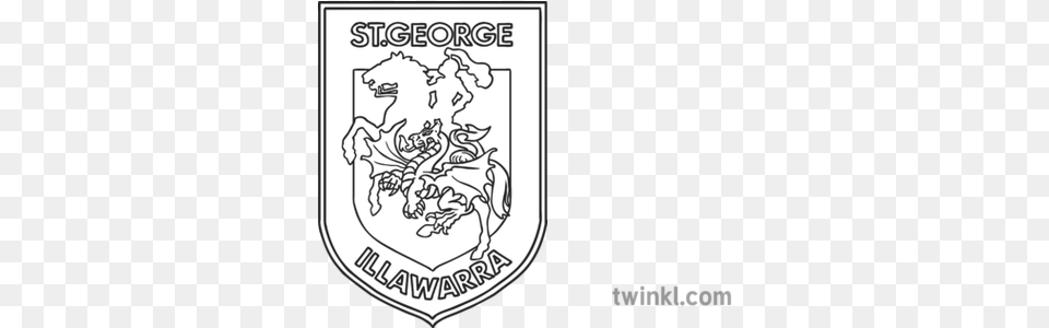 St George Illawarra Dragons National Rugby League Team Logo St George Dragons Colouring, Armor, Symbol Free Transparent Png
