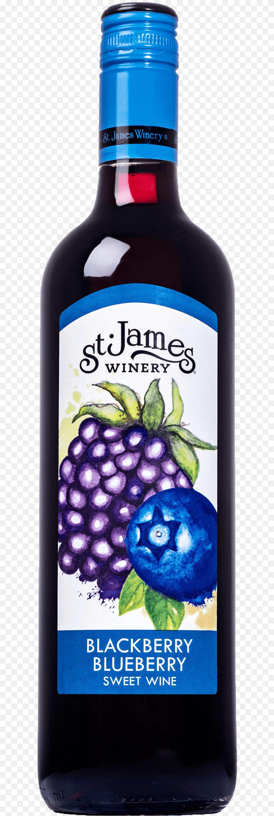 St James Winery Blackberry Blueberry, Beverage, Alcohol, Liquor, Food Free Png Download