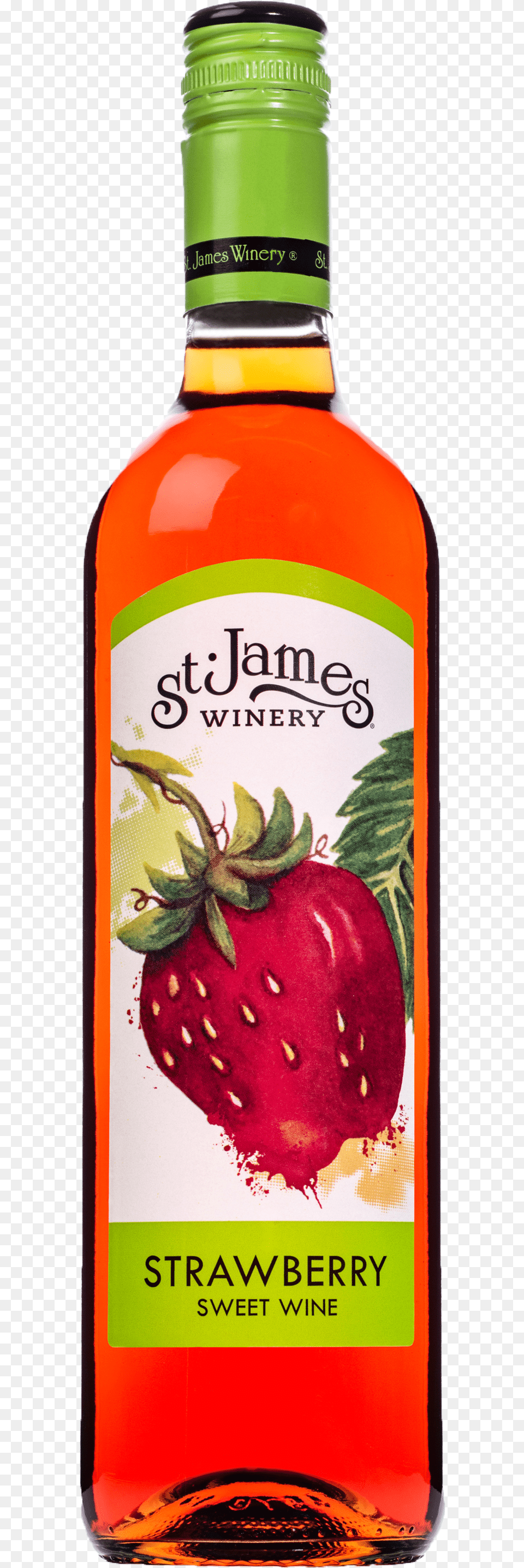 St James Winery Strawberry Wine, Fruit, Produce, Berry, Plant Png Image