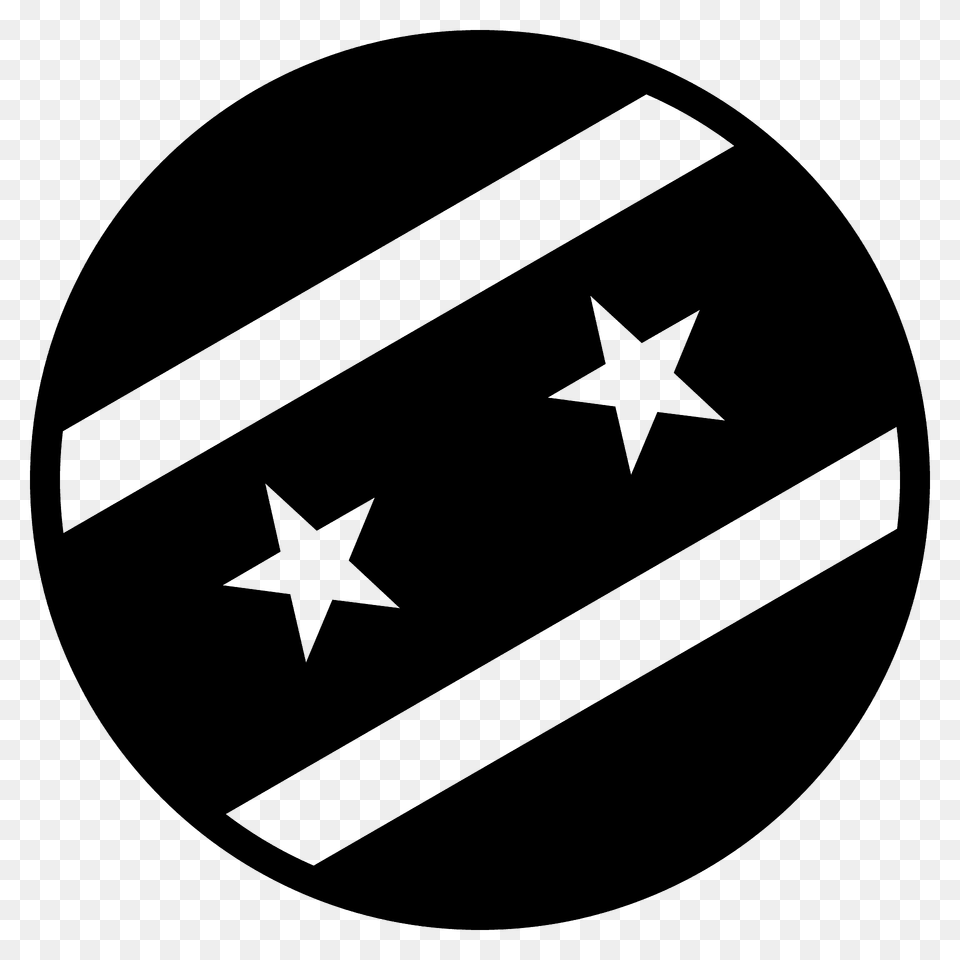 St Kitts Amp Nevis Flag Emoji Clipart, Star Symbol, Symbol, Disk Png Image