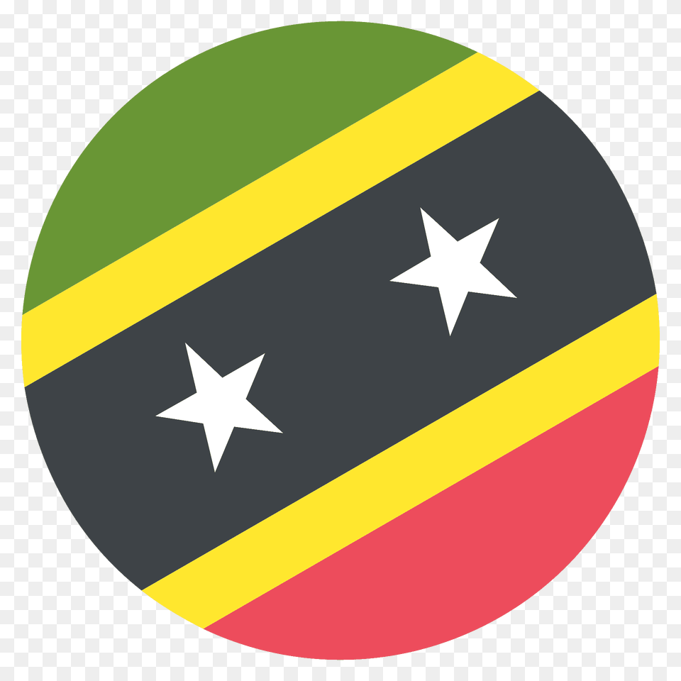 St Kitts Amp Nevis Flag Emoji Clipart, Symbol, Logo, Star Symbol Png Image
