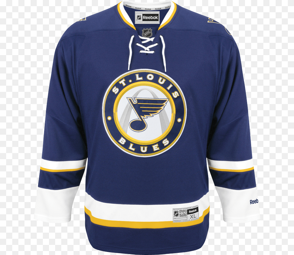 St Louis Blues Jersey Navy Blue, Clothing, Shirt, Adult, Male Free Png Download