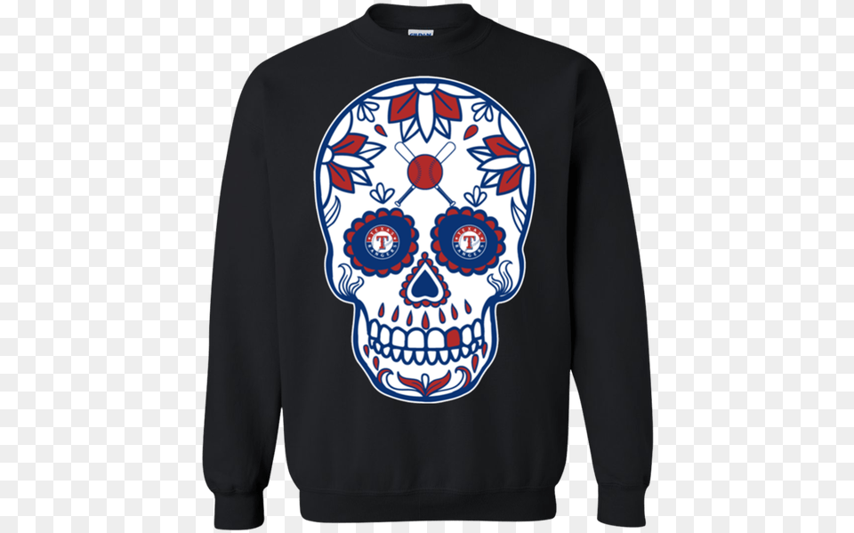 St Louis Blues Sugar Skull, Clothing, Hoodie, Knitwear, Long Sleeve Free Png