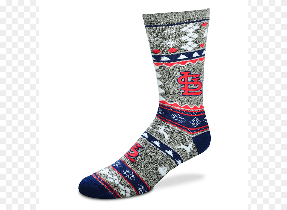 St Louis Cardinals Ugly Sweater Mens Crew Socks Sock, Clothing, Hosiery Free Transparent Png