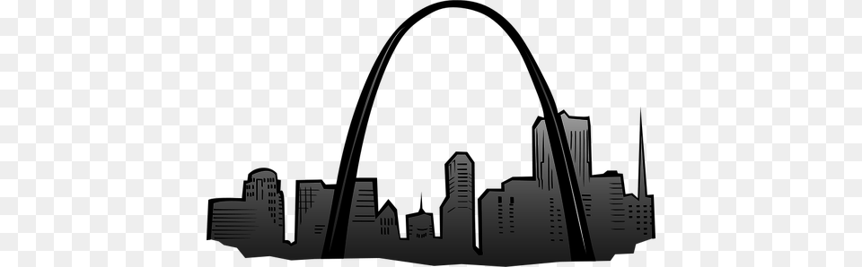St Louis Gateway Arch Vector Drawing, Architecture, City Free Png Download