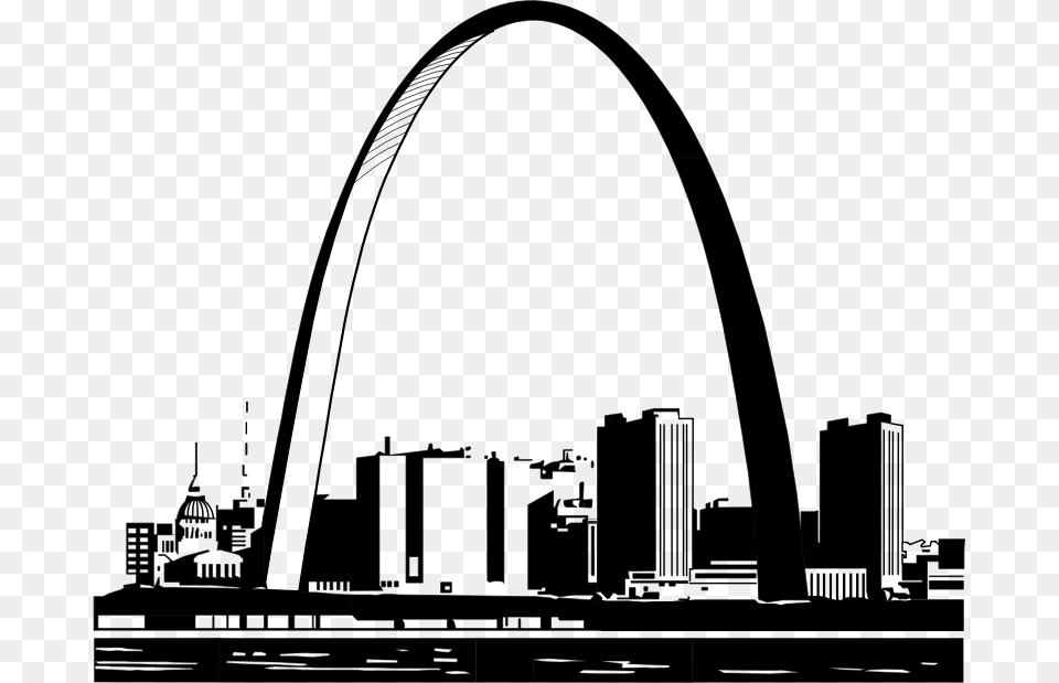 St Louis Mo St Louis Arch, Gray Free Transparent Png