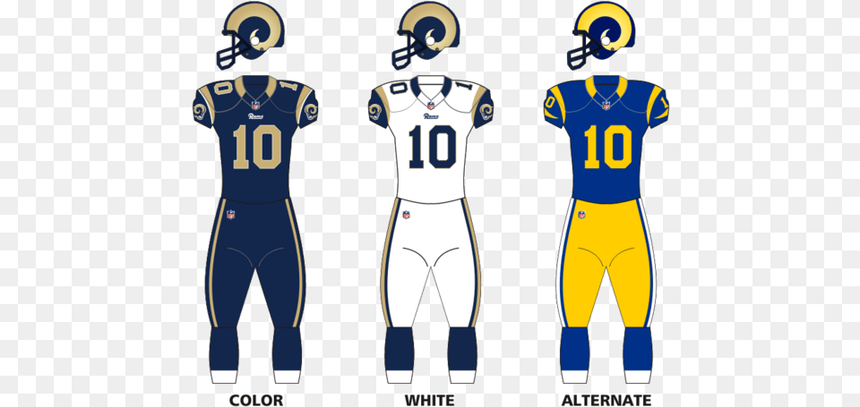 St Louis Rams Uniforms12 Original La Rams Uniforms, Shirt, Clothing, Helmet, American Football Png