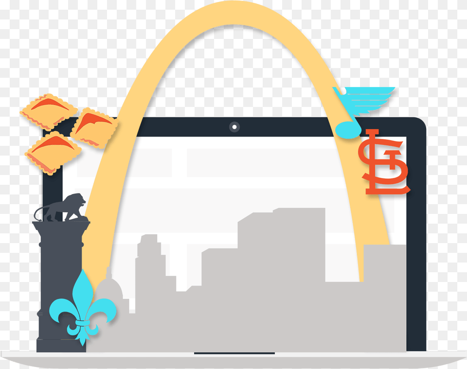 St Louis Web Design Illustration St Louis, Arch, Architecture, Accessories, Bag Png Image