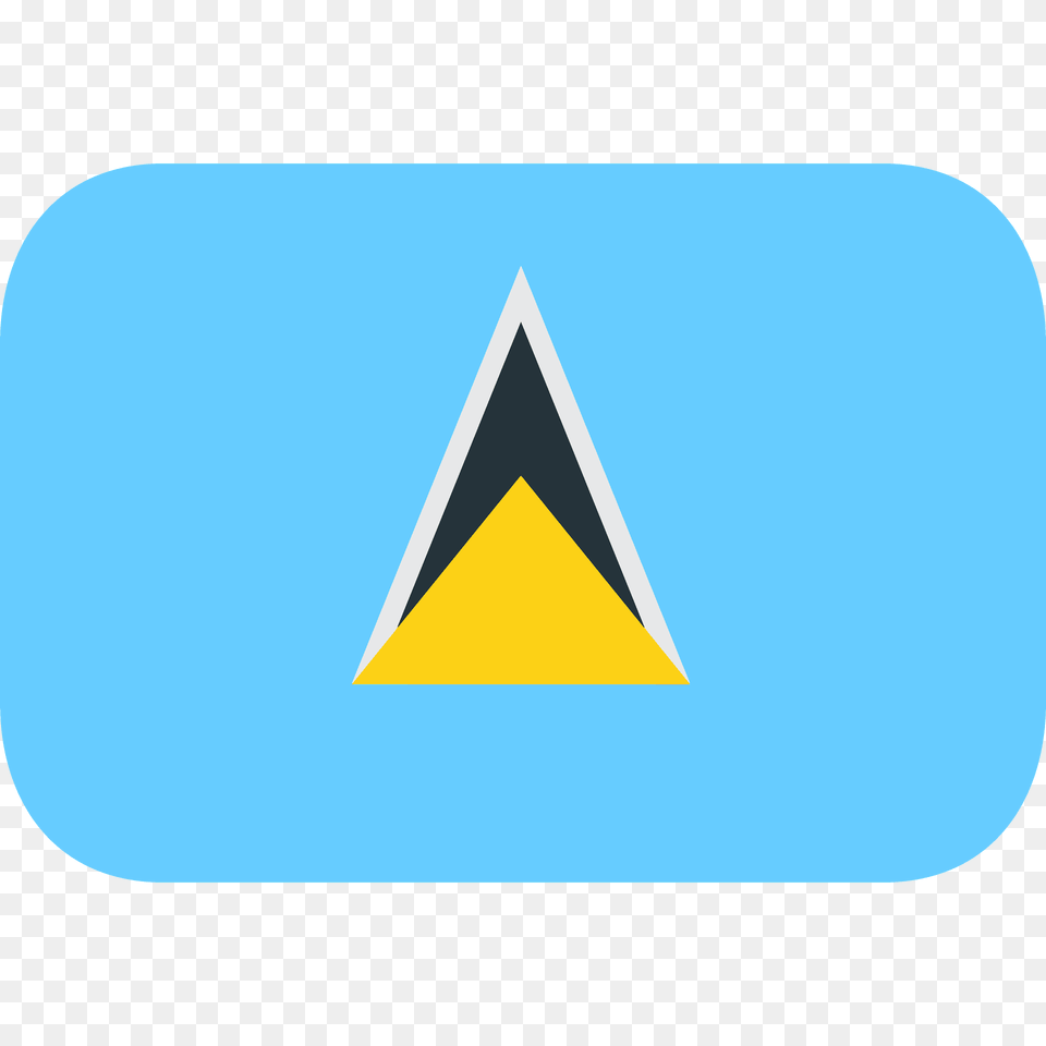 St Lucia Flag Emoji Clipart, Triangle Png