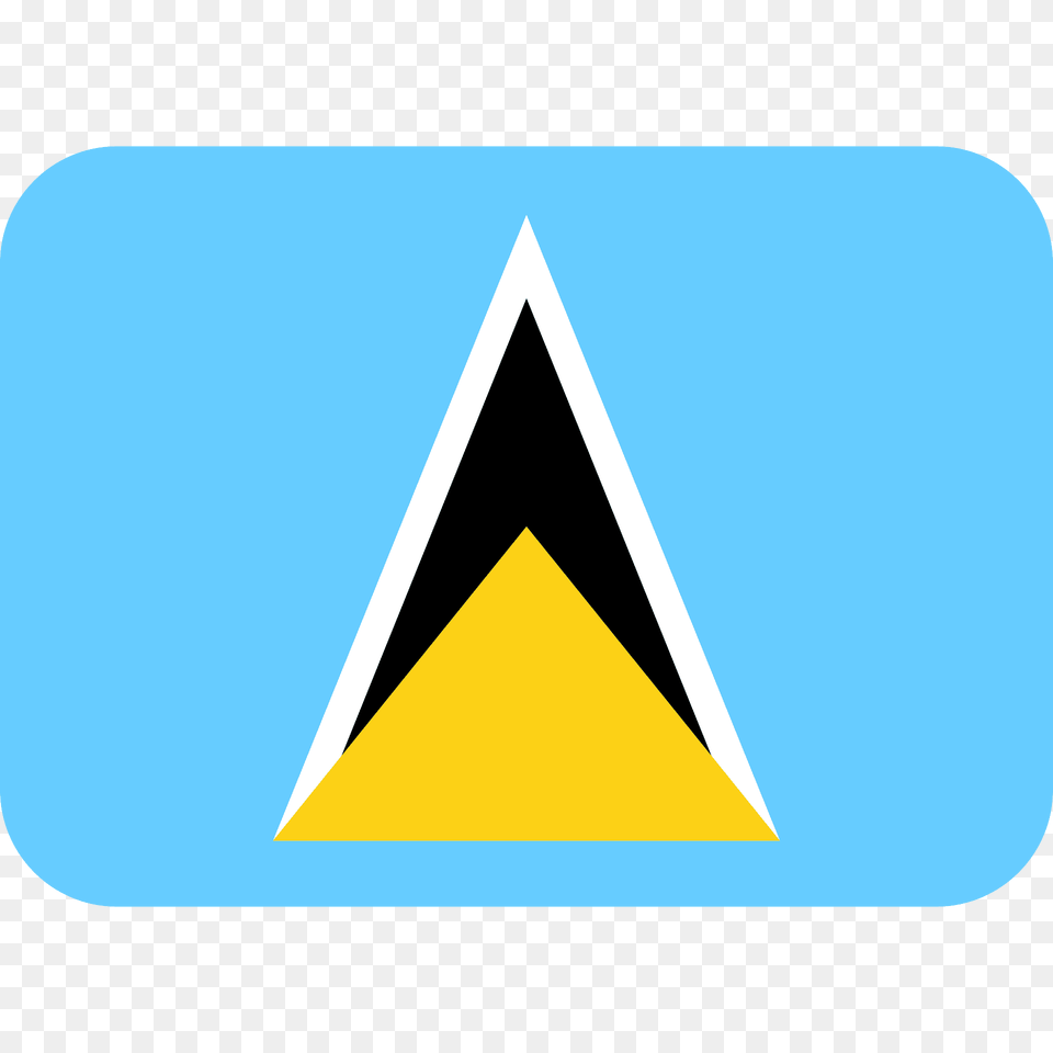 St Lucia Flag Emoji Clipart, Triangle Free Png