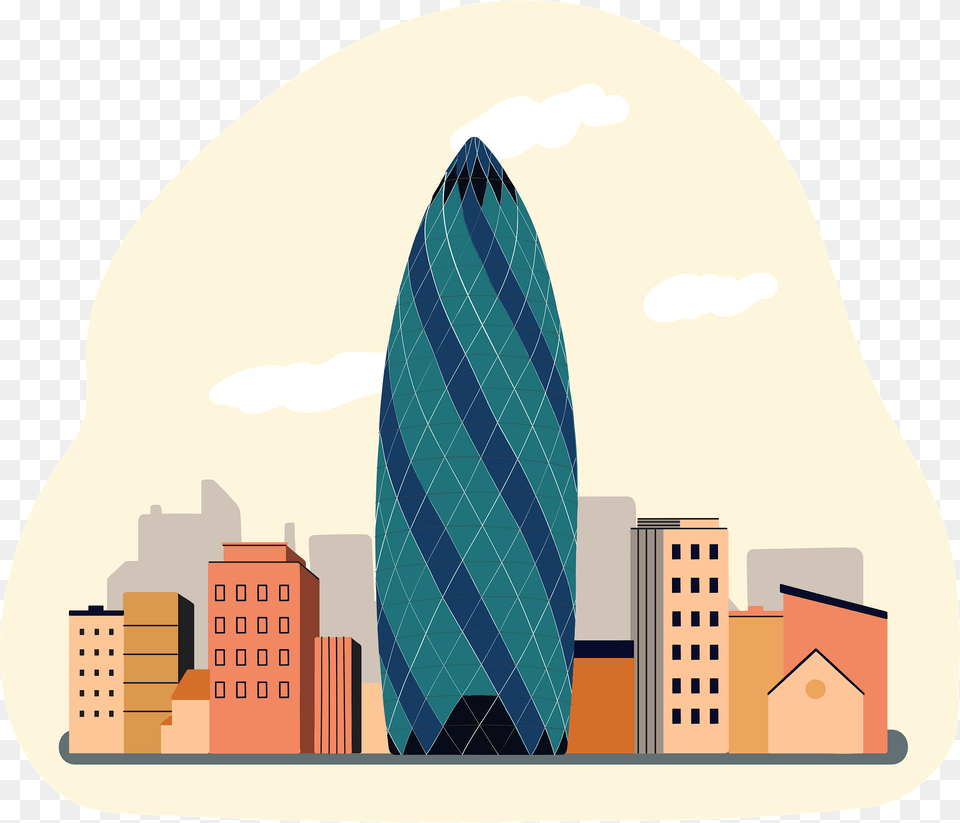 St Mary Axe Skyscraper Clipart, Architecture, Urban, Office Building, Metropolis Free Png