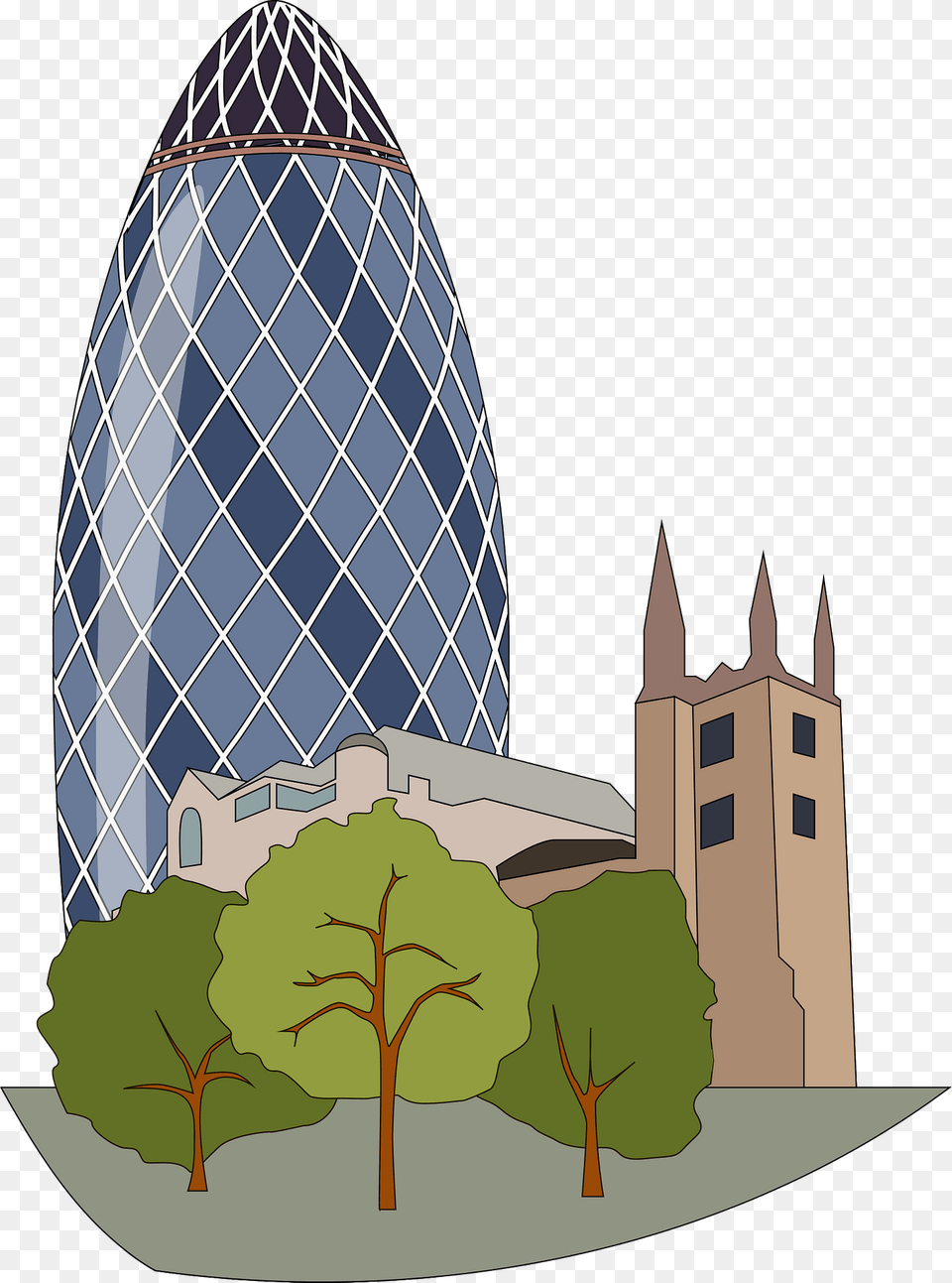 St Mary Axe Skyscraper Clipart, Architecture, Building, Dome, City Free Png