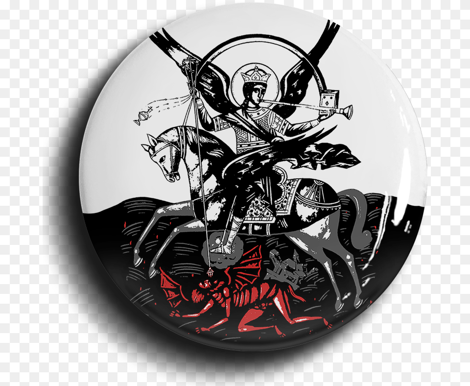 St Michael The Archangel Who Is Like Unto God Button St Michael, Plate, Adult, Person, Woman Free Transparent Png